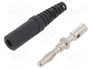 Connector: 4mm banana; plug; 32A; 33VAC; 70VDC; black; 2.5mm2 SCHÜTZINGER