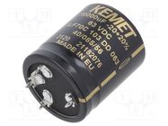 Capacitor: electrolytic; SNAP-IN; 10000uF; 63VDC; Ø35x40mm; ±20% KEMET