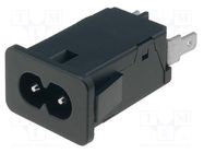 Connector: AC supply; socket; male; 2.5A; 250VAC; IEC 60320; 5008 SCHURTER