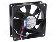 Fan: DC; axial; 12VDC; 80x80x25mm; 33m3/h; 12dBA; slide bearing EBM-PAPST