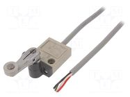Limit switch; lever R 38mm, metal roller Ø17,5mm; SPDT; cables OMRON
