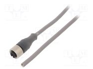 Connection lead; M12; PIN: 4; straight; 3m; plug; 250VAC; 2.5A; PVC ALPHA WIRE
