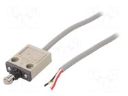 Limit switch; plunger with metal roller Ø12mm; SPDT; cables; 3m OMRON