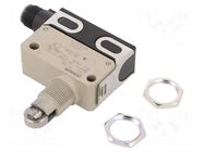 Limit switch; plunger with metal roller Ø11mm; NO + NC; 1A; IP67 OMRON
