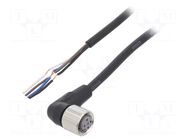 Cable: for sensors/automation; M12; PIN: 4; angled; Len: 2m; plug; 4A OMRON