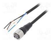 Connection lead; M12; PIN: 4; straight; Len: 5m; plug; 4A; XS2; PUR OMRON