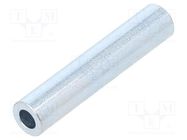 Spacer sleeve; 30mm; cylindrical; steel; zinc; Out.diam: 6mm DREMEC