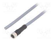 Connection lead; M8; PIN: 4; straight; 3m; plug; 36VAC; 2.2A; PUR ALPHA WIRE