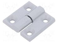 Hinge; Width: 40mm; cast zinc; silver; H: 40mm; left; Holes no: 4 ELESA+GANTER