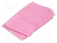 Waste bag; ESD; 23um; 40l; 10pcs; polyetylene; pink EUROSTAT GROUP