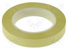 Tape: electrical insulating; W: 19mm; L: 66m; Thk: 0.058mm; yellow 3M
