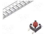 Microswitch TACT; SPST-NO; Pos: 2; 0.05A/12VDC; SMT; 2.55N; 3.8mm E-SWITCH
