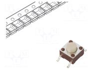 Microswitch TACT; SPST-NO; Pos: 2; 0.05A/12VDC; SMT; none; 2.55N E-SWITCH