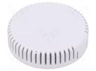 Enclosure: for alarms; Z: 20.3mm; ABS; white; 1551V; vented; Ø: 80mm HAMMOND