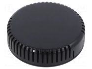 Enclosure: for alarms; Z: 20.3mm; ABS; black; 1551V; vented; Ø: 80mm HAMMOND