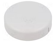 Enclosure: for alarms; Z: 20.3mm; ABS; grey; 1551SNAP; Ø: 80mm; IP30 HAMMOND