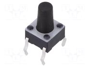 Microswitch TACT; SPST-NO; Pos: 2; 0.05A/12VDC; THT; 1.57N; 6x6x4mm E-SWITCH