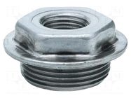 Plug with connection; steel; Thread: left hand thread,outside HUMMEL