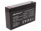 Re-battery: acid-lead; 6V; 7.2Ah; AGM; maintenance-free QOLTEC