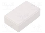 Enclosure: multipurpose; X: 35mm; Y: 58mm; Z: 21mm; ABS; white SUPERTRONIC