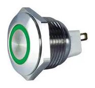 VR SW, ILLUM, SPST-NO, GRN, 0.1A, 48V