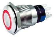 VR SW, ILLUM, DPST-NO/NC, RED, 5A, 250V