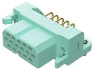 RECT PWR CONN, R/A RCPT, 16POS, 3R0W/PCB
