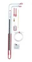 U-INCLINED MANOMETER, CLEAR, 16INCH-H2O