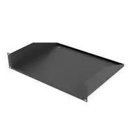 RACK SHELF, 2U, STEEL, BLACK