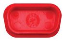 DUST COVER, PP, RED, 15POS D-SUB CONN