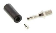 BANANA PLUG, 15A, STUD, BLACK