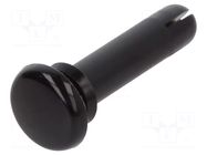 Rivet; polyamide; L.rivet: 15mm; black; dismountable,push-in DREMEC