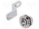 Lock; cast zinc; 40mm; Kind of insert bolt: double-bit insert ELESA+GANTER