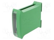 Enclosure: for DIN rail mounting; Y: 101mm; X: 35mm; Z: 119mm; green ITALTRONIC