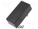 Enclosure: for power supplies; X: 120mm; Y: 56mm; Z: 42mm; ABS; black SUPERTRONIC