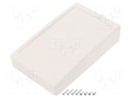 Enclosure: desktop; X: 90mm; Y: 144mm; Z: 30mm; ABS; white SUPERTRONIC