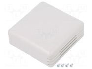 Enclosure: for alarms; X: 71mm; Y: 71mm; Z: 27mm; ABS; grey; SENSES SUPERTRONIC