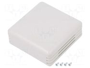 Enclosure: for alarms; X: 71mm; Y: 71mm; Z: 27mm; ABS; grey; SENSES SUPERTRONIC