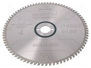 Circular saw; Ø: 250mm; Øhole: 30mm; Teeth: 80; Disc thick: 2.8mm METABO