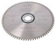 Circular saw; Ø: 250mm; Teeth: 80; Disc thick: 2.8mm; HW/CT; 30mm METABO