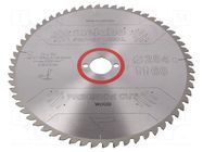 Circular saw; Ø: 254mm; Teeth: 60; Disc thick: 2.4mm; HW/CT; 30mm METABO