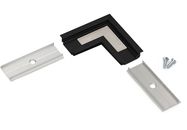 connector CORNER10 90 deg black anod. /plastic bag
