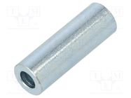 Spacer sleeve; 18mm; cylindrical; steel; zinc; Out.diam: 6mm DREMEC