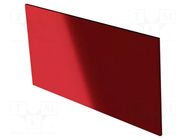 Front panel; for enclosures; Panel colour: semi-transparent red ITALTRONIC