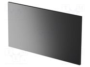 Rear panel; Panel colour: black; UL94V-0; Panel mat: PVC 