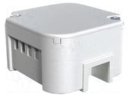 Enclosure: junction box; X: 43.8mm; Y: 43.8mm; Z: 25mm; light grey ITALTRONIC