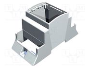 Enclosure: for DIN rail mounting; Y: 110mm; X: 53.5mm; Z: 62mm; grey ITALTRONIC