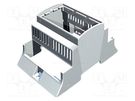 Enclosure: for DIN rail mounting; Y: 110mm; X: 71.3mm; Z: 62mm; grey ITALTRONIC