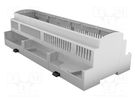 Enclosure: for DIN rail mounting; Y: 91mm; X: 213mm; Z: 62mm; grey ITALTRONIC