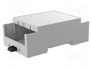 Enclosure: for DIN rail mounting; Y: 90mm; X: 53.3mm; Z: 32mm; grey ITALTRONIC